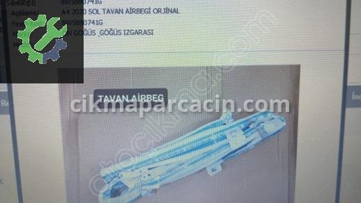 Audi A4 Tavan Airbag çıkma parça