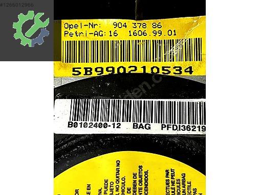 90437886 OPEL VECTRA DİREKSİYON AİRBAG