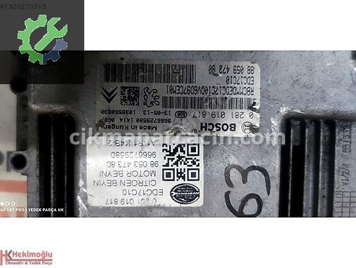 Peugeot Partner Motor Beyni 9805947380 çıkma parça