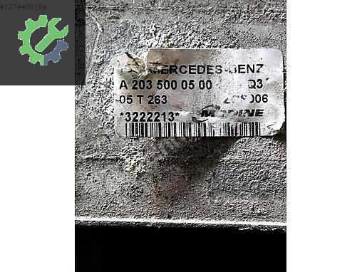 A2035000500 MERCEDES W203 C180 C200 CDİ İNTERCOL TURBO RADYATÖR