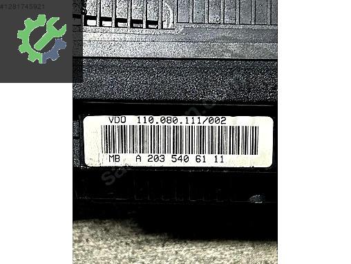 A2035406111 MERCEDES W203 C CLASS KM SAATİ GÖSTERGE PANELİ