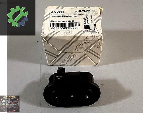 ASTRA G CORSA C COMBO ZAFİRA CAM BUTONU SAĞ ÖN 6240105 KRAW
