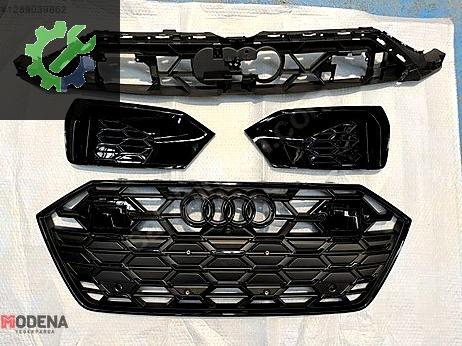 AUDI A7 2023- ÖN PANJUR+TAMPON IZGARA SET ORJİNAL (SİYAH) SIFIR