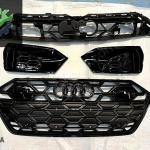 AUDI A7 2023- ÖN PANJUR+TAMPON IZGARA SET ORJİNAL (SİYAH) SIFIR