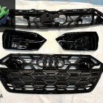 AUDI A7 2023- ÖN PANJUR+TAMPON IZGARA SET ORJİNAL (SİYAH) SIFIR
