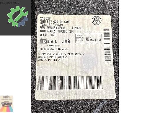 Volkswagen Passat Bagaj Döşemesi çıkma parça
