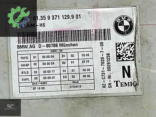 BMW 3 Serisi Beyin 9371129 çıkma parça
