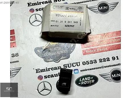 BMW 5 Serisi Cam Düğmesi 9241949 çıkma parça
