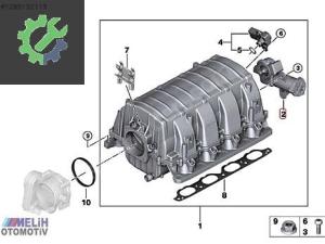 BMW E60 E65 N62 ÇIKMA EMME MANİFOLD AYAR MOTORU 11617505805 7505