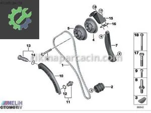 BMW E60 E65 N62 ÇIKMA VANOS DİŞLİSİ 7506775 7534718