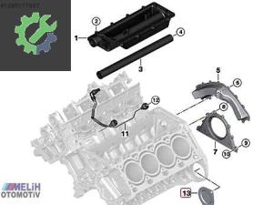 BMW E60 N62 ÇIKMA MOTOR KAPAĞI 11117507391 7507391