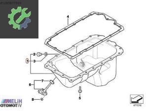 BMW E87 E90 N43 N45 N46 ÇIKMA KARTER 7568566