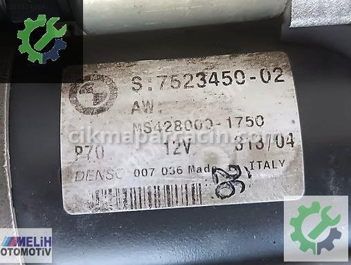 BMW 3 Serisi Marş Dinamosu 7610341 çıkma parça