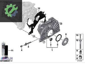 BMW E87 E90 N47 177LİK ÇIKMA ZİNCİR KAPAĞI 11147807755 7807755