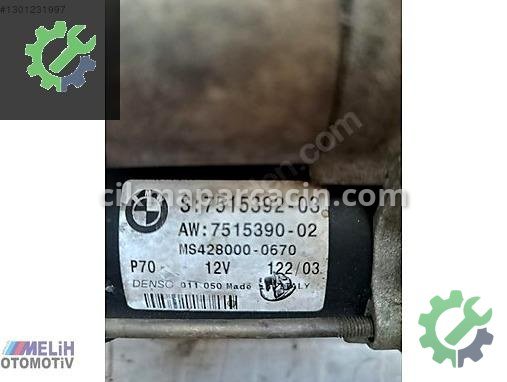BMW 5 Serisi Marş Dinamosu 7515392 çıkma parça