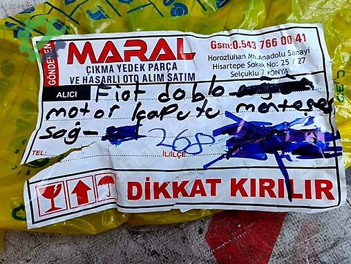 Fiat Doblo Sağ Kaput Menteşesi çıkma parça