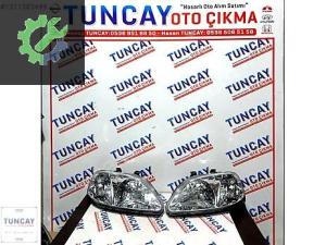 HONDA CİVİC SAĞ SOL FAR TAKIMI 1999-2000 ÇIKMA PARÇA MAKYAJLI