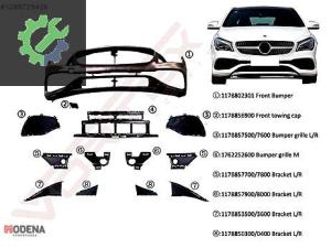 MERCEDES-BENZ CLA SERİ W117 AMG 2016- ÖN TAMPON KOMPLE SET SIFIR