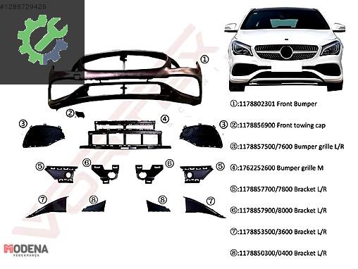 MERCEDES-BENZ CLA SERİ W117 AMG 2016- ÖN TAMPON KOMPLE SET SIFIR
