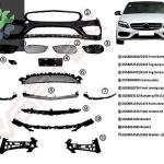 MERCEDES-BENZ C SERİSİ W205 AMG 2014- ÖN TAMPON KOMPLE SET SIFIR