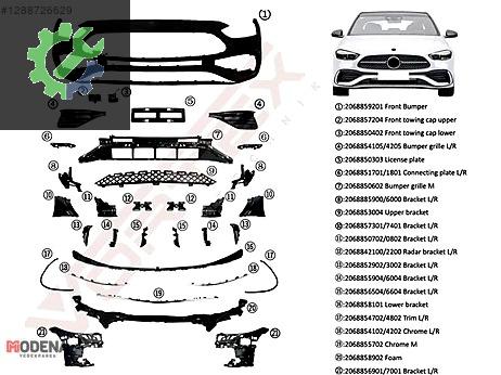 MERCEDES-BENZ C SERİSİ W206 AMG 2021- ÖN TAMPON KOMPLE SET SIFIR