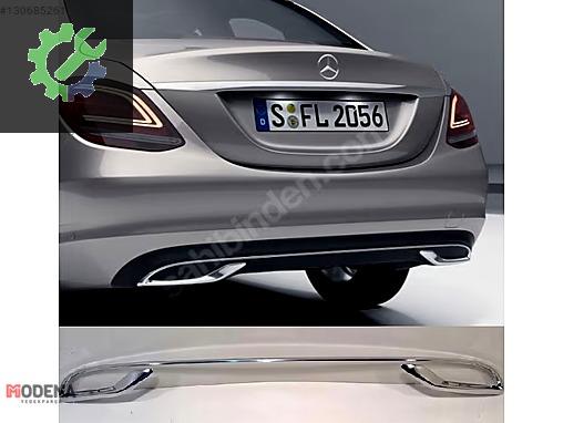 MERCEDES-BENZ C W205 2019- ARKA TAMPON SPOİLER ÇITASI KROM SIFIR