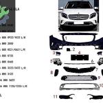 MERCEDES-BENZ GLA SERİ W156 AMG 2013- ÖN TAMPON KOMPLE SET SIFIR