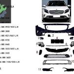 MERCEDES-BENZ GLA SERİ W156 AMG 2013- ÖN TAMPON KOMPLE SET SIFIR