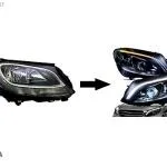 MERCEDES-BENZ W205 2014- HALOJEN İÇİN 2019- LED FAR DÖNÜŞÜM SETİ