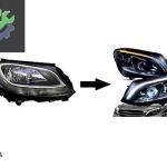 MERCEDES-BENZ W205 2014- HALOJEN İÇİN 2019- LED FAR DÖNÜŞÜM SETİ