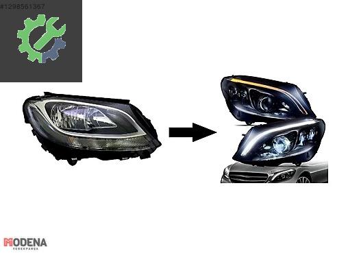 MERCEDES-BENZ W205 2014- HALOJEN İÇİN 2019- LED FAR DÖNÜŞÜM SETİ