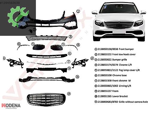 MERCEDES-BENZ W213 2020- ÖN TAMPON SETİ EXCLUSIVE PANJURLU SIFIR