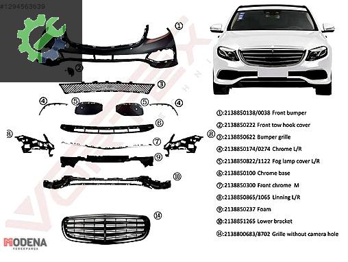 MERCEDES-BENZ W213 2020- ÖN TAMPON SETİ EXCLUSIVE PANJURLU SIFIR