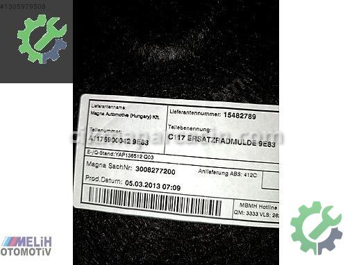 Mercedes-Benz CLA Bagaj Havuzu A1176900042 çıkma parça