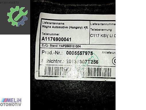 Mercedes-Benz CLA Bagaj Havuzu A1176900041 çıkma parça