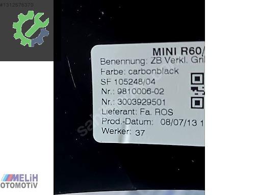 Mini Cooper Göğüs 9810006 çıkma parça