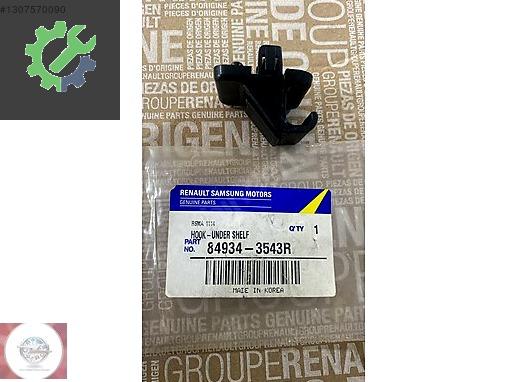 RENAULT FLUENCE MEGANE3 ARKA TABLET TUTMA KLİPSİ MAİS 849343543R