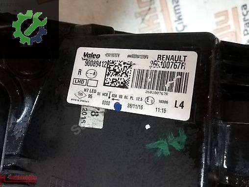Renault Megane Sağ Ön Far 260100767R çıkma parça