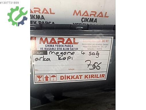 Renault Megane Kapı (Arka Sağ) çıkma parça