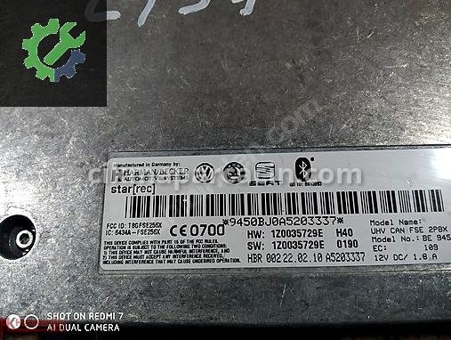 Volkswagen Golf Bluetooth Beyni 1Z0035729E çıkma parça