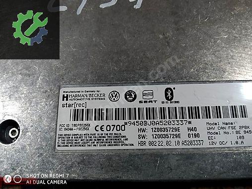 Volkswagen Golf Beyin 1Z0035729E çıkma parça