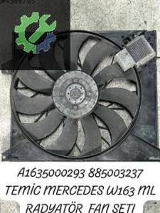 A1635000293 885003237 MERCEDES W163 ML RADYATÖR FAN MOTORU SETI