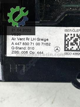 Mercedes-Benz Vito Kalorifer Izgarası A4478307100 çıkma parça