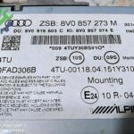 AUDİ A3 TEYP RADIO CD ÇALAR MULTİMEDYA 8V0 857 273 M 8V0 919 603
