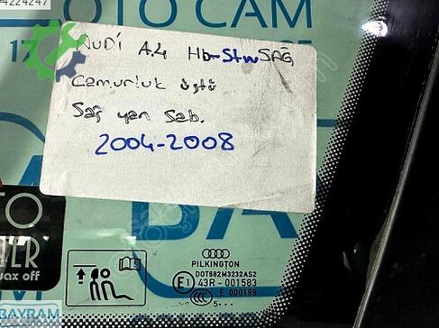 Audi A4 Sağ Arka Kelebek Camı çıkma parça
