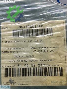 Audi A4 Sağ Ön Kapı Camı çıkma parça