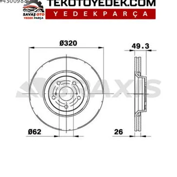 Toyota Avensis Fren Disk Aynası 08-18 çıkma parça