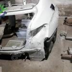 Beyaz BMW 3 Serisi F30 Sağ Arka Şasi Çeyrek Kupa Sedefli