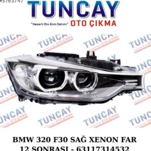 BMW 320 F30 SAĞ XENON FAR 2012 SONRASI YEDEK PARÇA