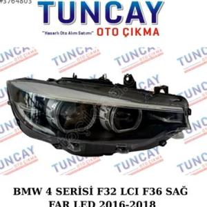 BMW 4 SERİSİ F32 F36 LCI SAĞ FAR 2016-2018 YEDEK PARÇA